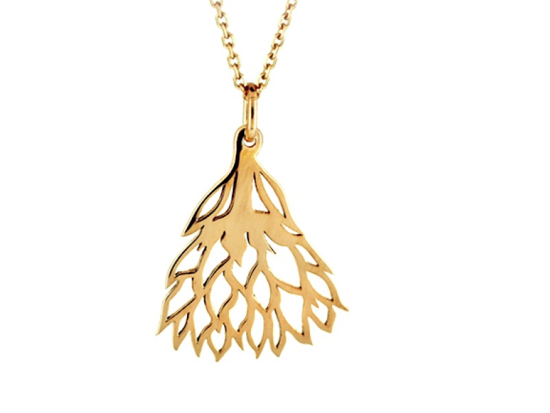 Protea Pendant - Yellow Gold